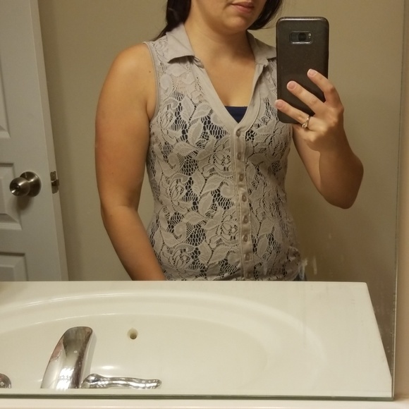 Junior's lacey sleeveless tank Derek Heart size S - Picture 5 of 5